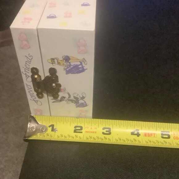 Vtg Looney Tunes "Forever Friends" Bugs Bunny & Lola Decorative Trinket Box - Picture 9 of 9